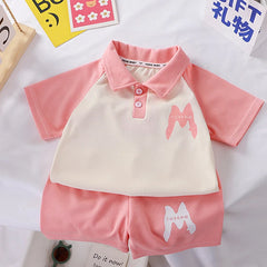 Children Clothing Kids Clothes Quick Drying Polo Shirt Sets Boys T-shirt Shorts Summer Cotton Short Sleeve Fashion Suit2PCS