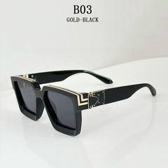 Millionaire Square Sunglasses For Men Retro Sunscreen Sunglasses Women