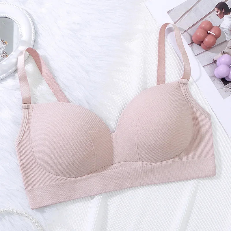 Women Bra Panties Set G-String Sports Bra Crop Top Seamless Underwear Fitness Bra