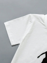 Boys Basketball Graphic Knit Pants Set, Street-Casual Style. Urban Outfit for Ages4-7, Spring-Summer