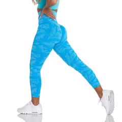 Camo Seamless Workout Leggings Butt Lift Yoga Pants Women Stretch Fitness