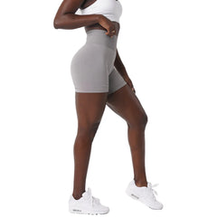Solid Seamless Shorts Women Soft Workout Tights Fitness Outfits Yoga Pants Gym Wear