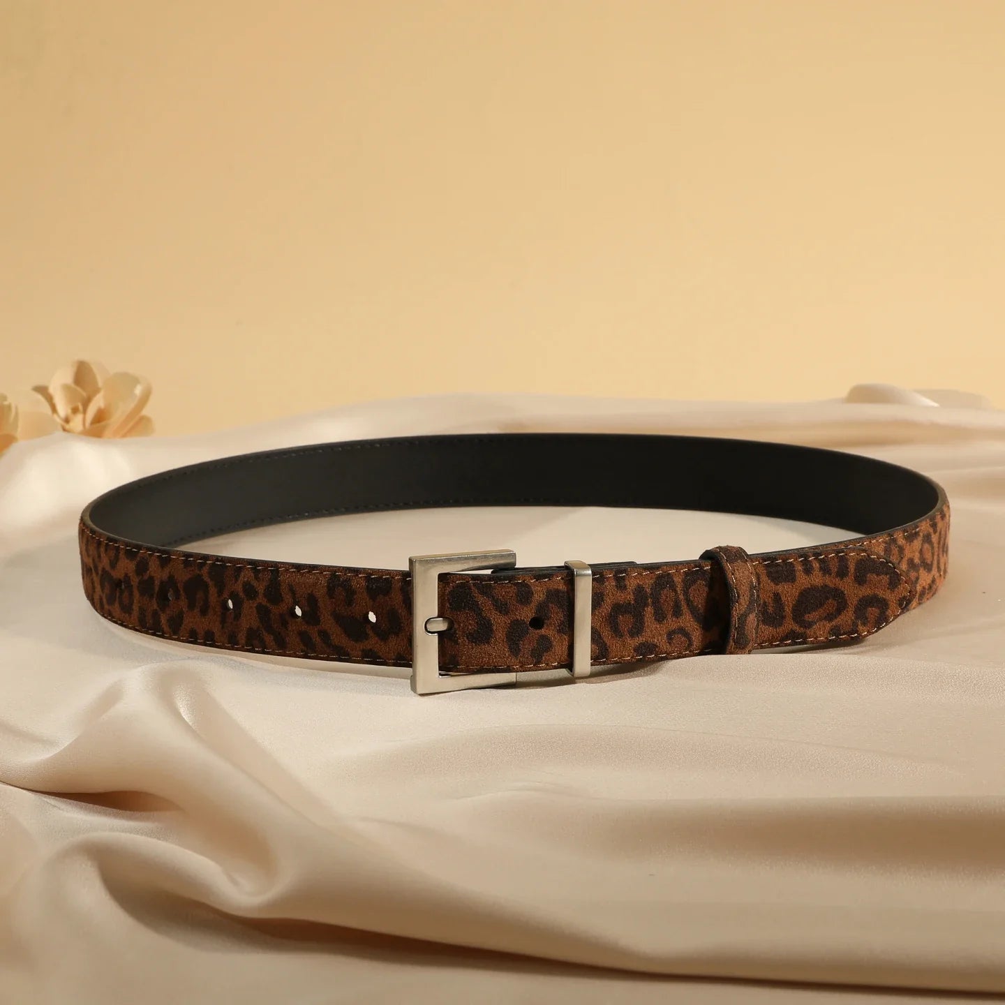 New Luxury Double Genuine Leather Belt for Women Jeans Casual Dress Square Alloy Buckle Ladies Trendy Belts Fashion Waistband