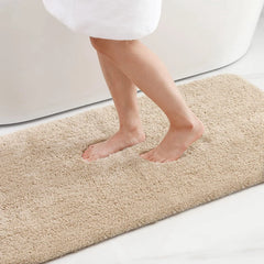 Bathroom Rug Mat Shaggy Soft Absorbent Bath Rug Non Slip Thick Plush Machine