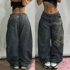 Baggy Jeans Y2K Street Fashion Hip Hop Popular Gothic Casual Joker Wide-leg Pants