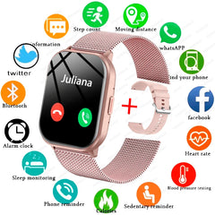 2026 New Lady fashion Smart Watch Men Women Heart Rate Blood Pressure Fitness Tracker Bluetooth Call Smartwatch Man For Android