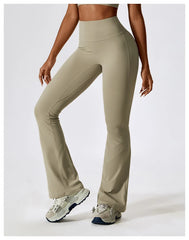 Women Wide-leg Pants Yoga Leggings Tights High Waist Leisure Flared Pants Dance