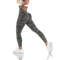 Camo Seamless Workout Leggings Butt Lift Yoga Pants Women Stretch Fitness