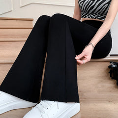 Women Flare Pants Slim High Waist Solid Shark Flare Pants Fashion