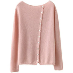 Autumn Winter Sweater Women Elegant Button Design Knitted Cardigans For Women