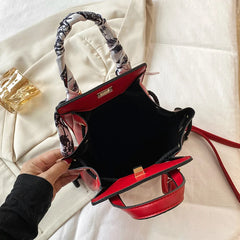 Beauty Glasses Handbags for Women PU Shoulder Bag Cute Scarf Purses