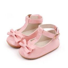 Baby girl summer princess dance party shoes ankle covered PU baby shoes