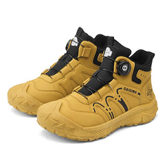 Fashion Black Men Motorcycle Boots Knob Design Biker Boots Men Ankle Boots Non-slip Outdoor Work Boots for Men botas masculino