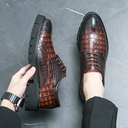Luxury Men's Leather Shoes Wedding Office Business Formal Dress Oxford Shoes Men