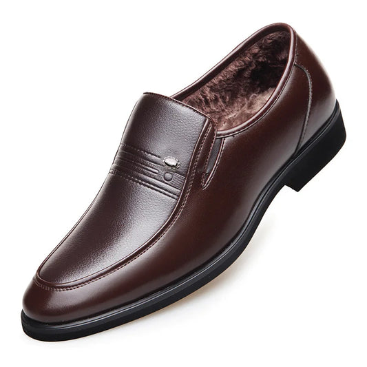 Decent Soft Leather Shoes Mens Footwear 2024 Fall winter Business Formal Dress Shoes