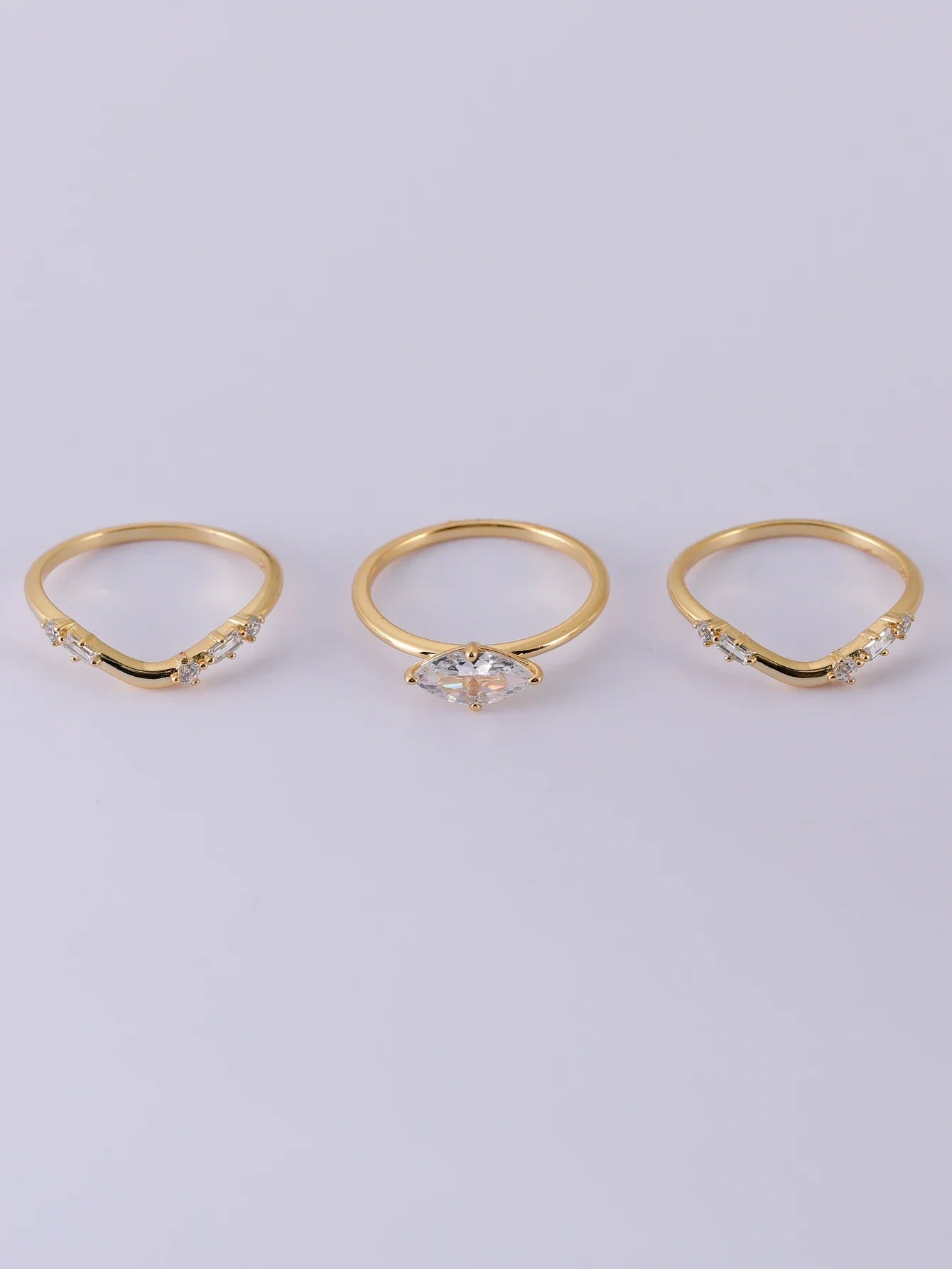 3pc S925 Sterling Silver 1ct Marquise Shaped Moissanite Ring Set Fine jewelry Birthday Gift, Anniversary Gift