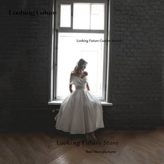 White Bridesmaid Dresses: A-Line Wedding Dress Strapless Boho Wedding Gown