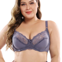 Large Size Bras D Cup for Women Underwired Non-padded Bra Ladies