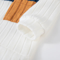 2025 Boys Autumn Winter Long Sleeve sweater suits Solid Color Block Pants Set Kids Outfit Casual Comfortable Clothing