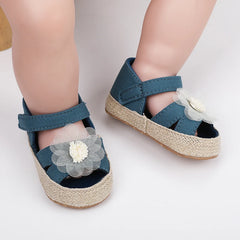 Baby Girls Shoes Spring Summer Cute Soft Retro Breathable Flower Decorate