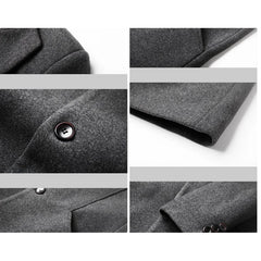 Brand Korean Coat Men 2024 Autumn and Winter Woolen Men Coat