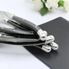 9'' Laguiole Steak Knives Set Serrated Triple Rivet Ergonomic Handle Stainless Steel