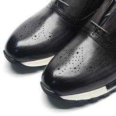 Luxury Brand Design Men's Oxford Sneaker Formal Calf Genuine Leather Laces