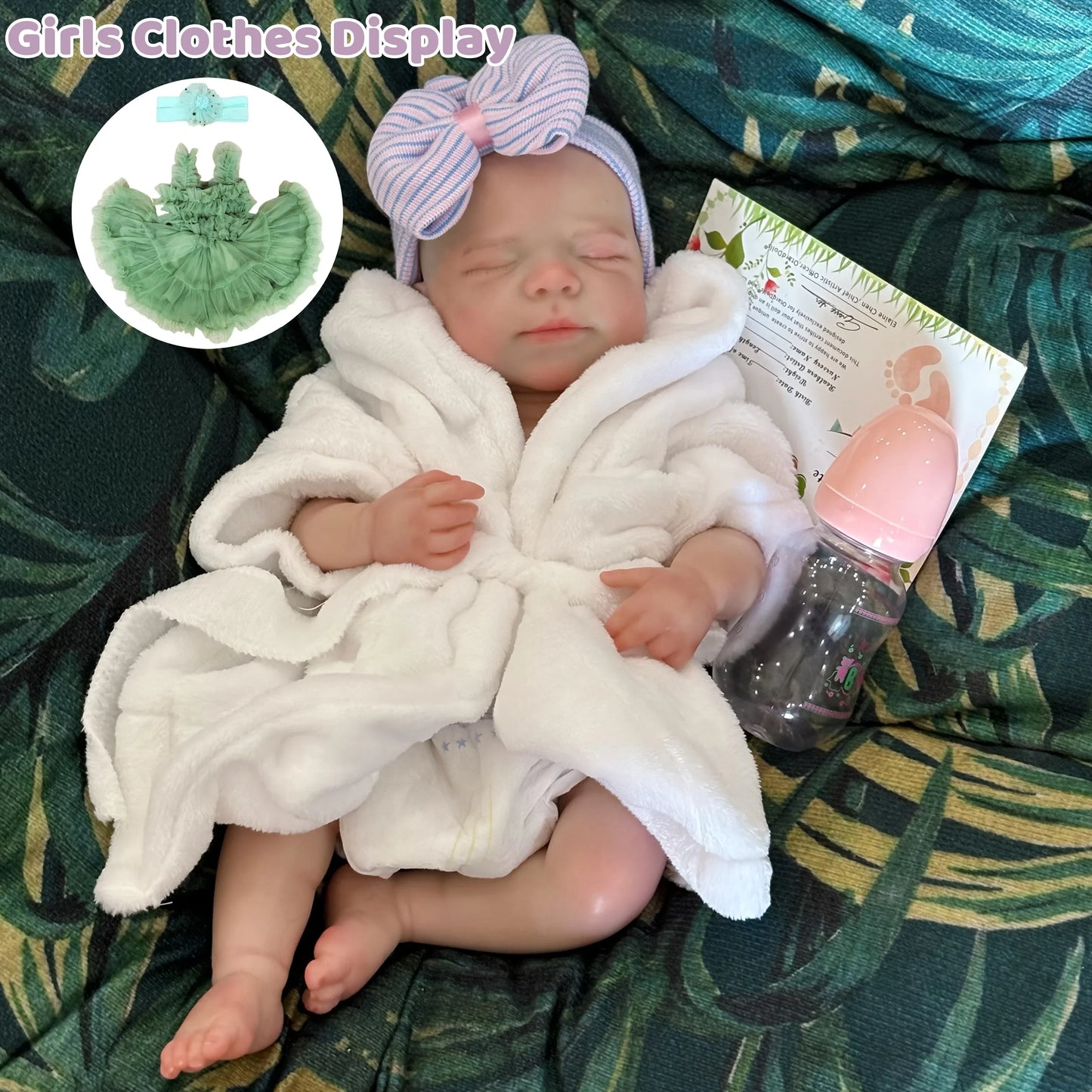 1PC/One More Outfits 18Inch Open Mouth Pascale Soft Silicone Bebe Reborn Girl Doll With Painted Skin Lifelike Newborn Girl Doll
