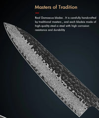 1-7 Pieces Japanese Chef Knives Blank Blade DIY Damascus Steel VG10