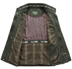 Autumn winter Jacket Men Pure Cotton Business Casual Cargo Jackets Army Military