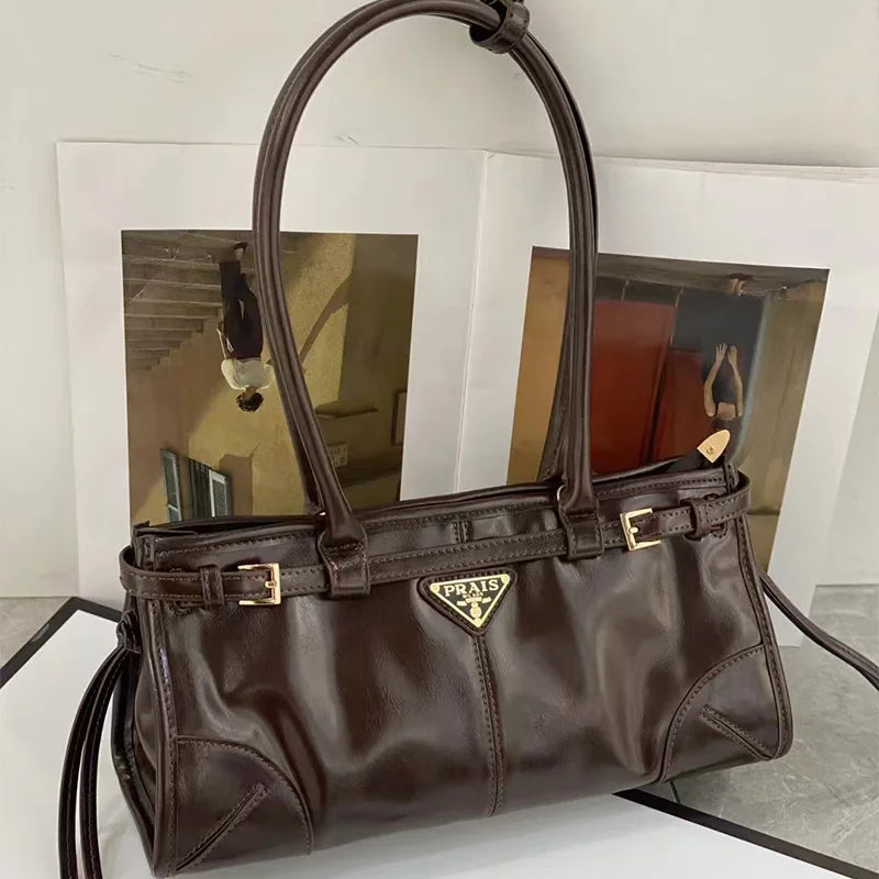 Casual Belt Buckle Suede Bag For Women fashion Single Shoulder Underarm