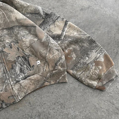 Y2k Camouflage Zipper Hoodie Men Clothing Oversized Zipper Sweatshirt American