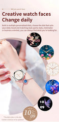 1.27inch AMOLED Women's Smart Watch Custom Watch Face Smartwatch Ladies Heart Rate Monitoring Bluetooth Call Waterproof Bracelet