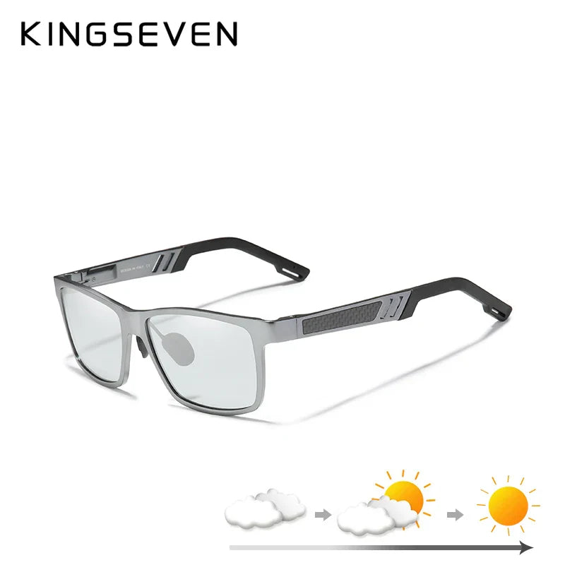 KINGSEVEN Men's Polarized Sunglasses Full Frame Aluminum Material Driving Glasses Eyewear Shades For Men Oculos masculino