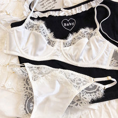 Underwear Set for Women Ultra-thin Bra Set French Lace Breathable Bralette