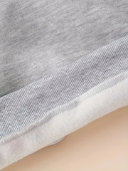 Newborn Baby Boy Long Sleeve Fleece Hoodie with Cartoon Letter Heart Print Casual Sports Pants Set Autumn Winter