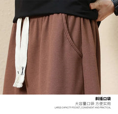 Men's Bermuda Shorts Loose Straight Barrel Beach Shorts Fashion Knitted