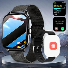 LAXASFIT 2025 New Smart Watch for Men Women Gift Full Touch Screen Sports Fitness Watch Bluetooth Call Digital Smartwatch