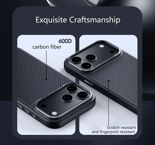 For 600D Kevlar Series iphone 17 pro case of aramid fiber anti-fall Case With Magnetic For iphone 17 pro max case
