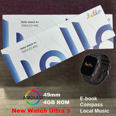 Smartwatch 2026 Original Hello Watch 5 Plus ULTRA3 49mm HD AMOLED 4G ROM NFC DeepSeek GPS Compass Bluetooth Call Clock Men Women