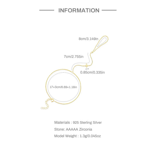 CANNER Minimalism Octagonal Star Finger Bracelet For Women 925 Sterling Silver Ins Flower Multi-layer Bracelet Fine Jewelry