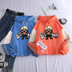 Anime My Hero Academia Kawaii Bakugou Katsuki Manga Hoodies Men Plus Size