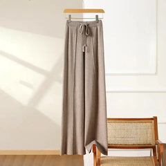 Pants Women's Autumn and Winter Thick Wool Drop Casual Straight Floor-length Pants
