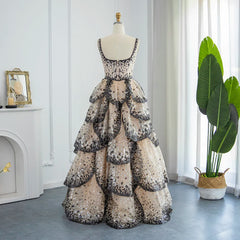 Evening wear Dresses: Sparkly Sequin Tiered Ruffles Elegant Women