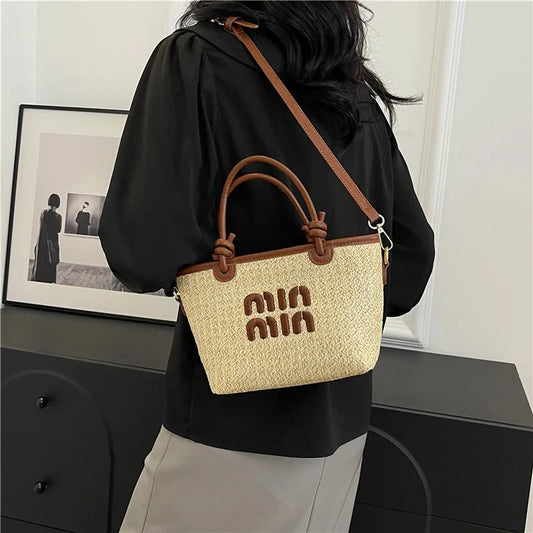 Grass Bag for Women Bohemian Beach Bag Designer