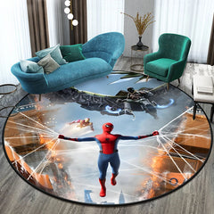 Spider man the hottest movie cartoon Round Carpet for Living Room Rugs Camping Picnic