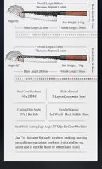 1PC-5PC Kitchen Knife Set Chef Utility Stainless Steel 3 Layers Composite