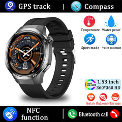 For Huawei Watch GT5 Pro Smart Watch 1.53 Inch HD AMOLED Screen NFC GPS Tracker Bluetooth Call Health Monitoring Watch Men Women