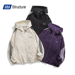 Spring Men Outdoor Jacket WaterProof Hooded Solid Color Couple Aviator jacket