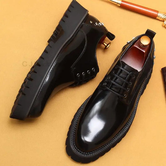 Men's Oxfords Genuine Leather Male Wedding Party Dress Shoes For Men